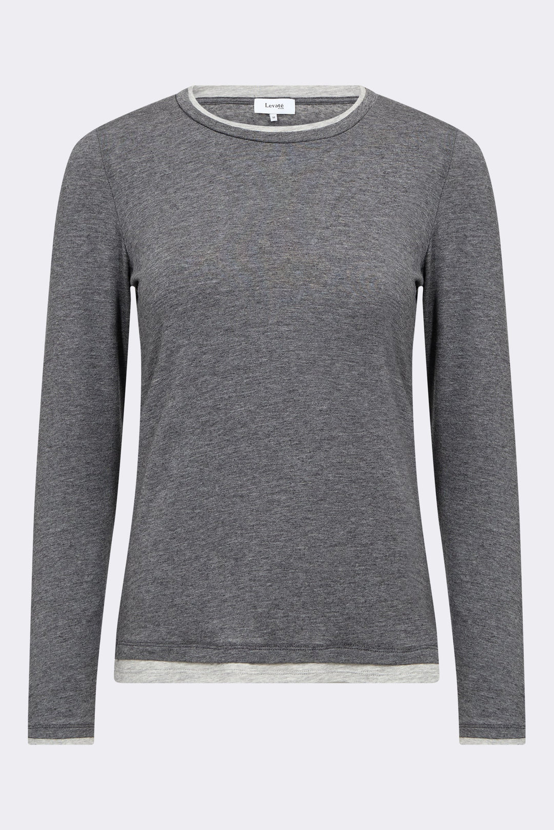 Leveté Room Josephine 5 T-shirt i mørkegrå set forfra