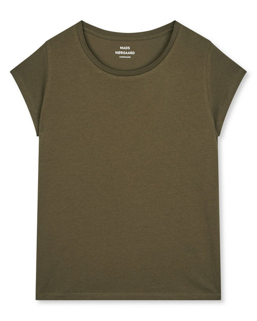 Mads Nørgaard | T-Shirt | Organic Jersey Teasy Tee FAV, tarmac