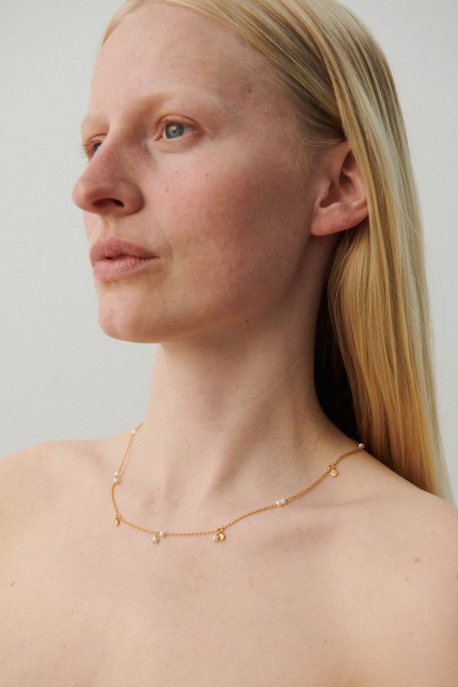 Pernille Corydon Ocean Pearl Necklace – Forgyldt Sølv Halskæde