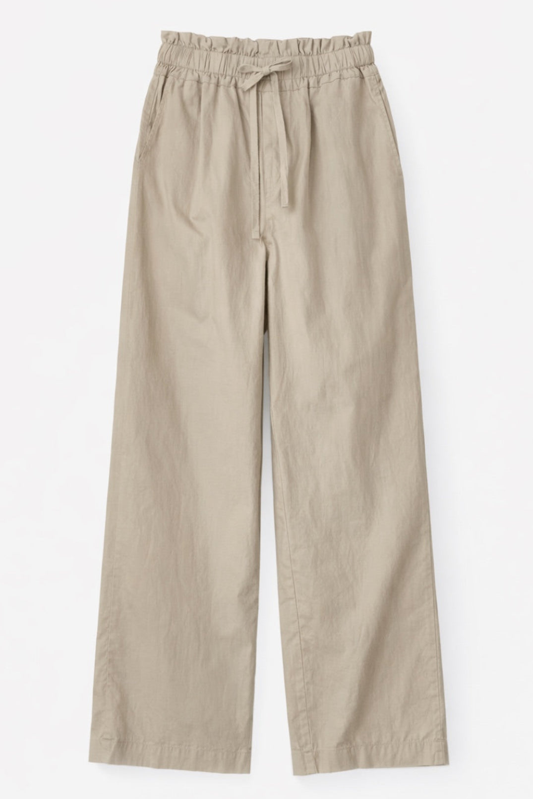 Project AJ117 PJ bukser med elastisk talje og lige ben i økologisk bomuld.