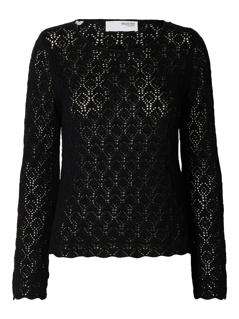 Selected Femme | Sweater | Niva LS Knit O-Neck, black