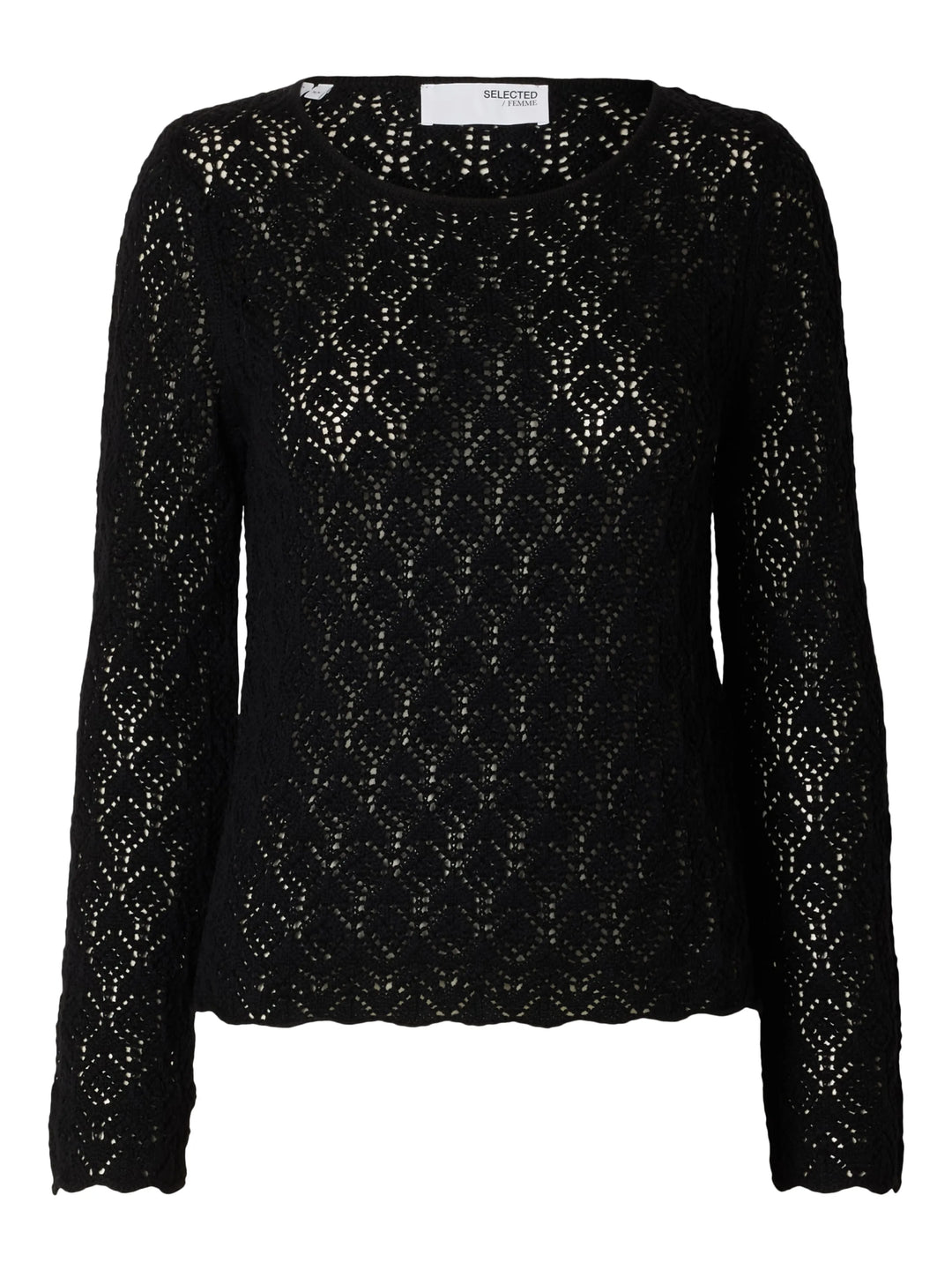 Selected Femme | Sweater | Niva LS Knit O-Neck, black