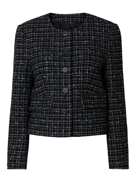 Selected Femme Sort Boucle Blazer - Elegant og Bæredygtig