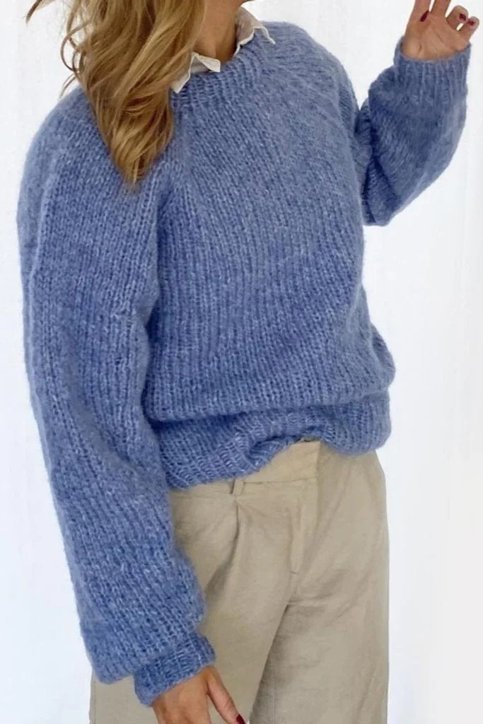 Striktrøje | Coffee Beanies Alpaca Sweater, pei blue