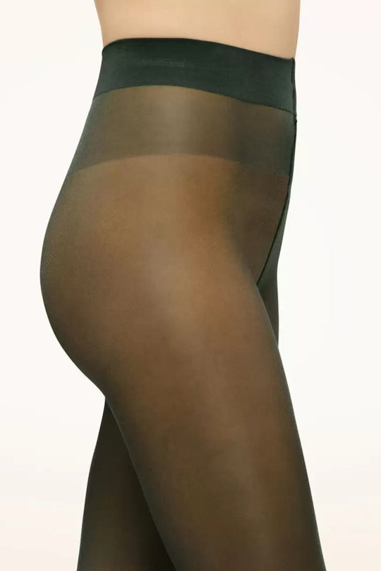 Wolford | Strømpebukser | Satin Touch Comfort, 20 denier, dark earth green
