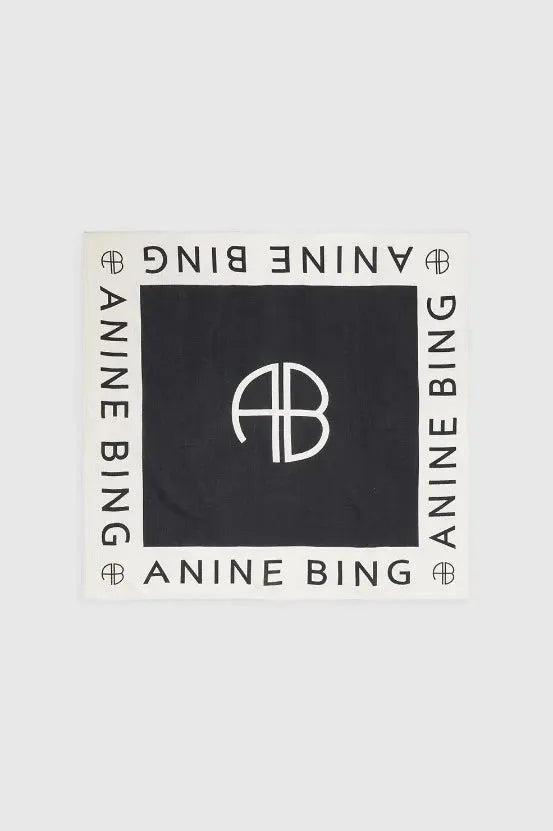 Anine Bing Praia Sarong i sort og creme