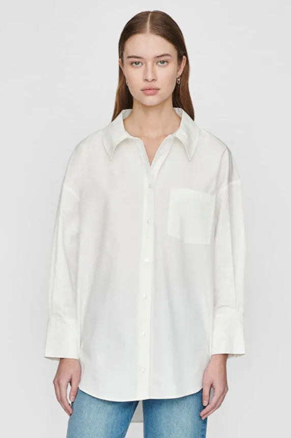 Skjorte | Anine Bing Mika Shirt i 100% bomuld - hvid