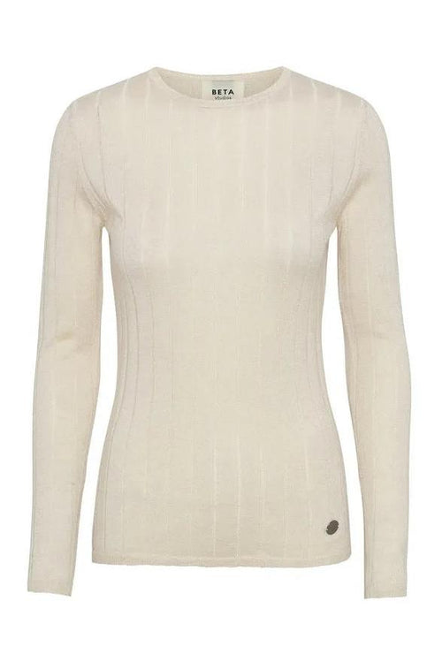 Beta Studios | Top | Cala L/S Tee Cashmere/Silk, milk