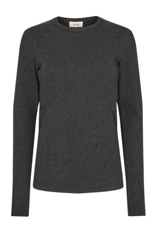Leveté Room | Langærmet t-shirt | Numbia 3, dark grey melange