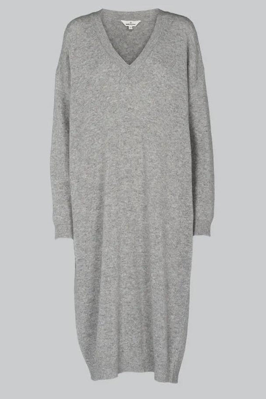 Basic Apparel | Kjole | Lise V-Dress, grå